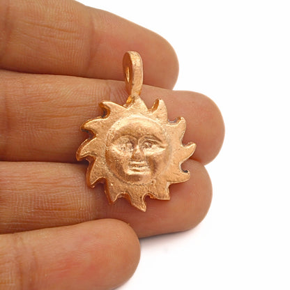 Pure Copper Surya (Sun) Pendant – Lal Kitab Astrology Remedy for Energy, Confidence & Success | Handcrafted Solid Copper