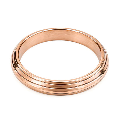 Pure Copper V shape Grooved Tiered Line Kada – Premium Handcrafted Bangle