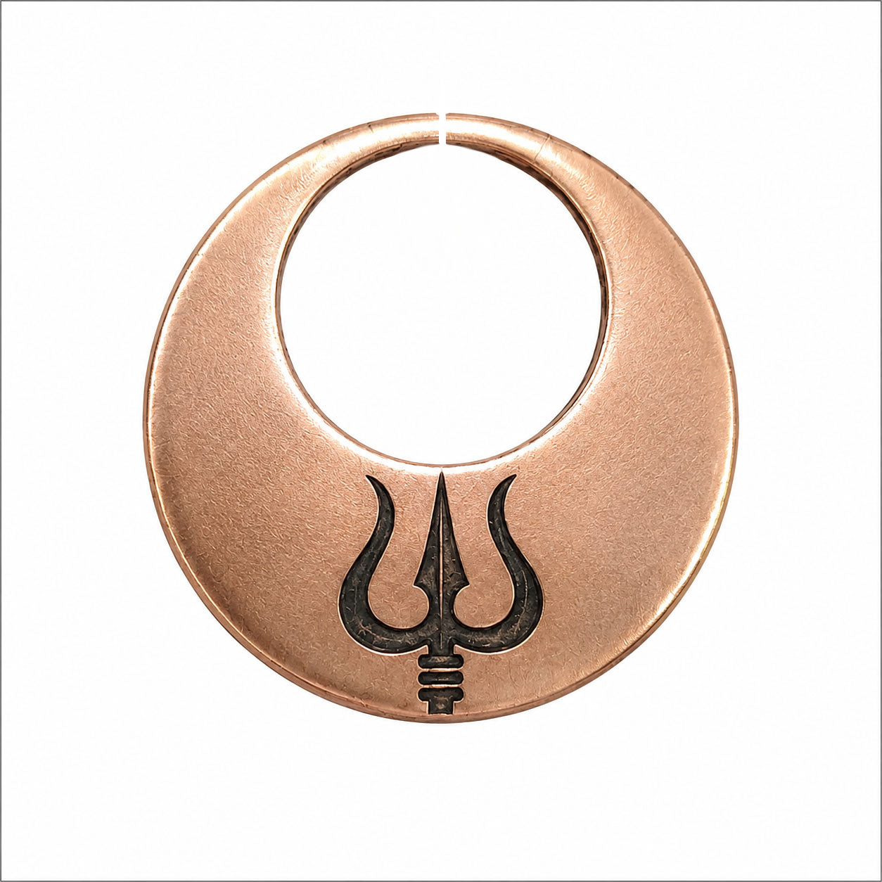 Pure Copper Nanti Earrings for Men & Women – Trishul Engraved Earrings