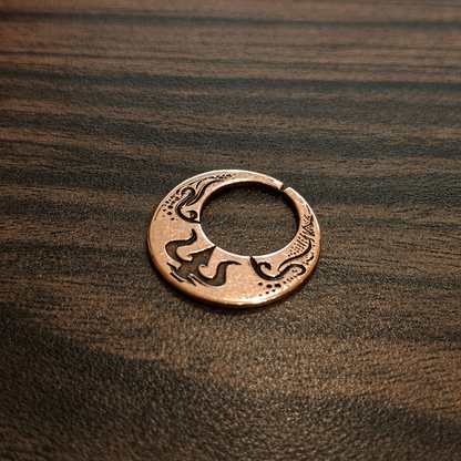 Pure Copper Nanti Earrings for Men & Women – Trishul Engraved Shiva Earrings