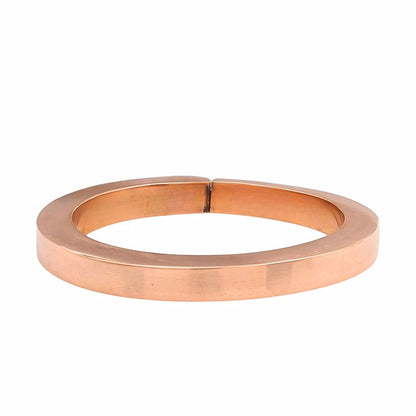 Smooth Finish Heavy Pure Copper Flat Bangle for Everyday Wear