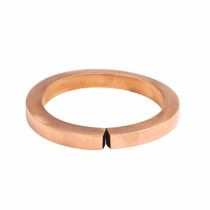 Smooth Finish Heavy Pure Copper Flat Bangle for Everyday Wear