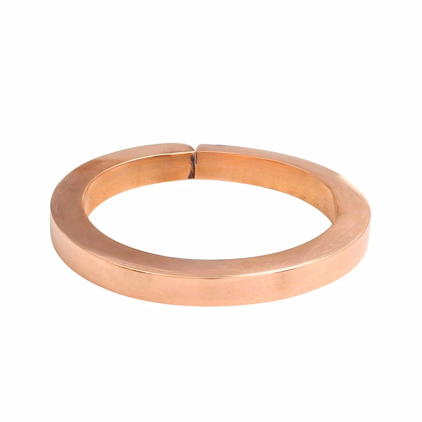 Smooth Finish Heavy Pure Copper Flat Bangle for Everyday Wear