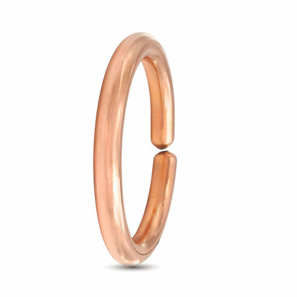 Plain Round Pure Copper Open-End Cuff Bangle Kada