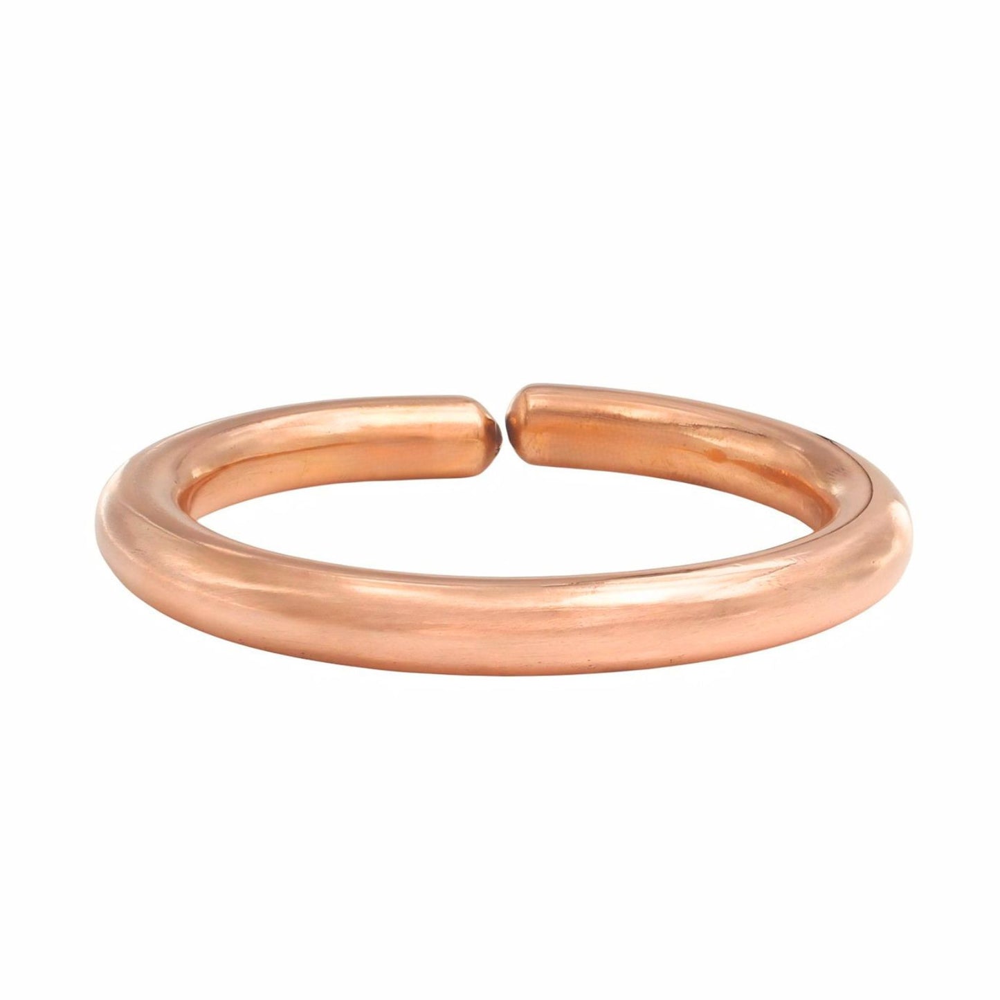 Plain Round Pure Copper Open-End Cuff Bangle Kada