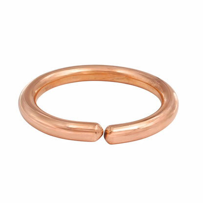Plain Round Pure Copper Open-End Cuff Bangle Kada