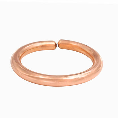Plain Round Pure Copper Open-End Cuff Bangle Kada