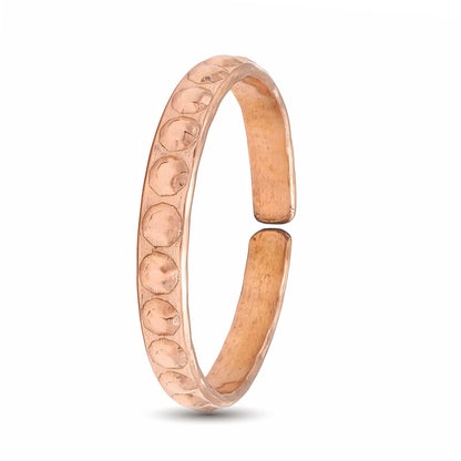 Mystic Moon Pattern Pure Copper Cuff Kada Adjustable Bracelet