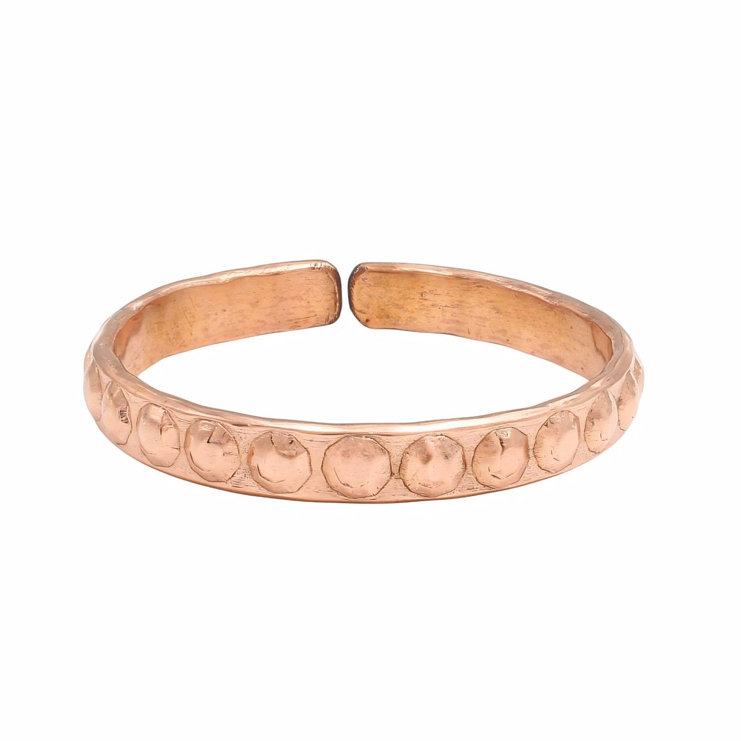 Mystic Moon Pattern Pure Copper Cuff Kada Adjustable Bracelet