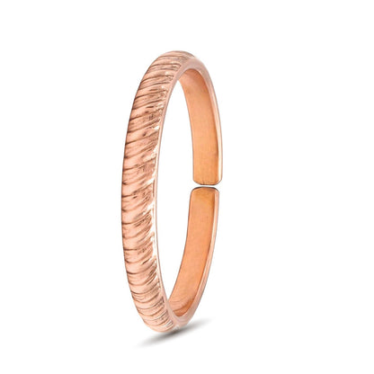 Twisted Rope Pattern - Pure Copper Cuff Kada Adjustable Bracelet