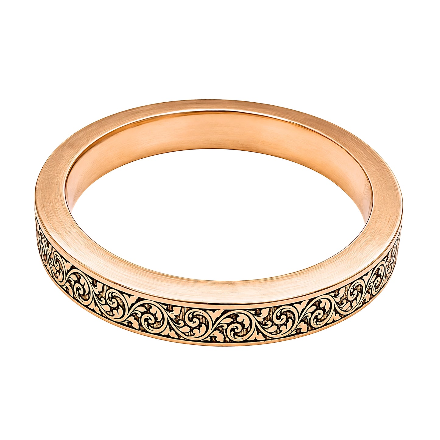 Heavy 180-200 Grams Jointless Engraved Copper Kada for Men