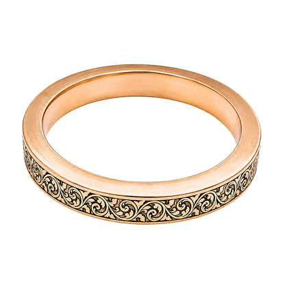 Heavy 180-200 Grams Jointless Engraved Copper Kada for Men