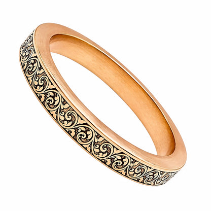 Heavy 180-200 Grams Jointless Engraved Copper Kada for Men