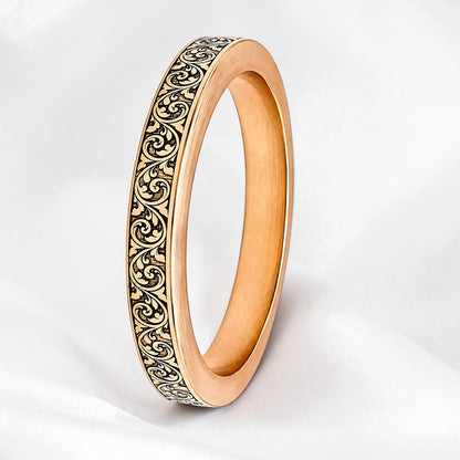 Heavy 180-200 Grams Jointless Engraved Copper Kada for Men