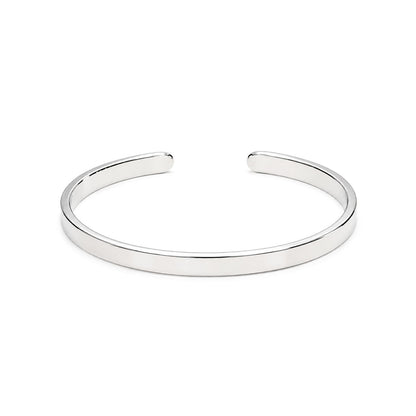 Sterling Silver Unisex silver open cuff bracelet bangle