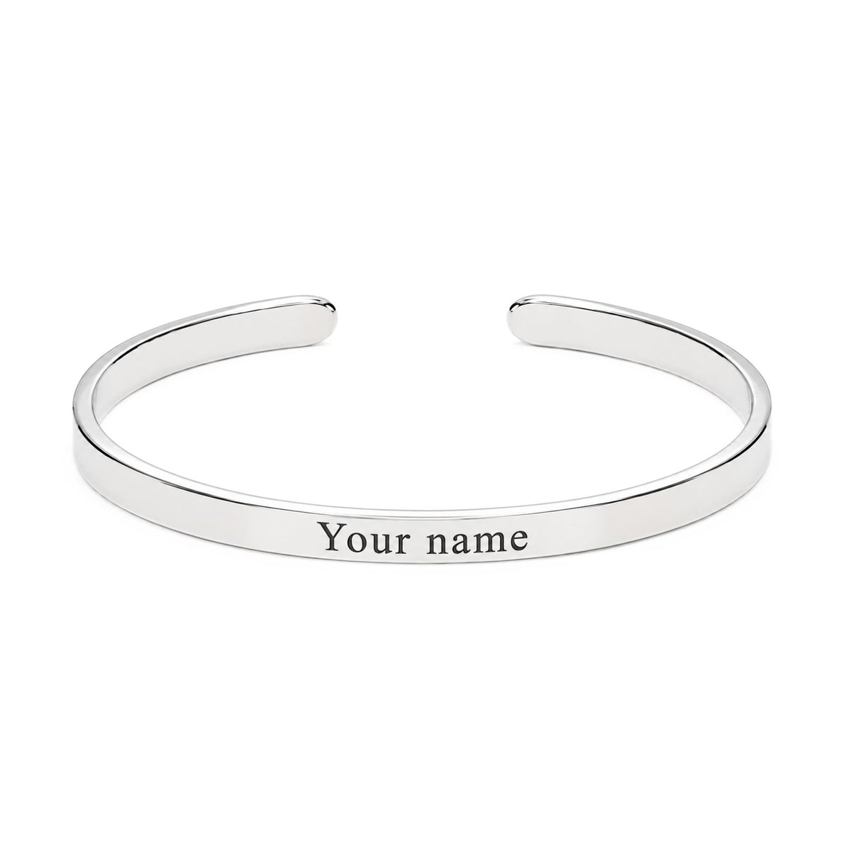 Sterling Silver Unisex silver open cuff bracelet bangle