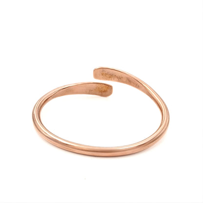 Solid Copper Hammered Tapered Men's Cuff Bracelet