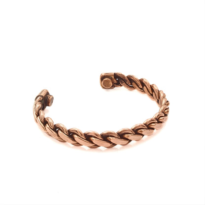 Braided Pure Copper Men's Cuff Bracelet