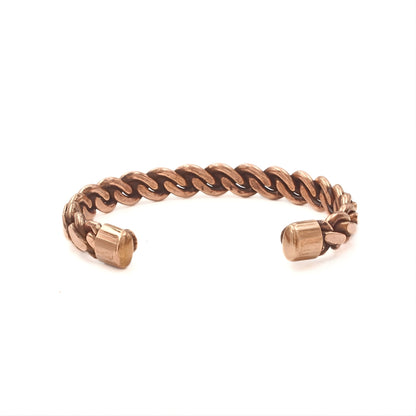 Braided Pure Copper Men's Cuff Bracelet