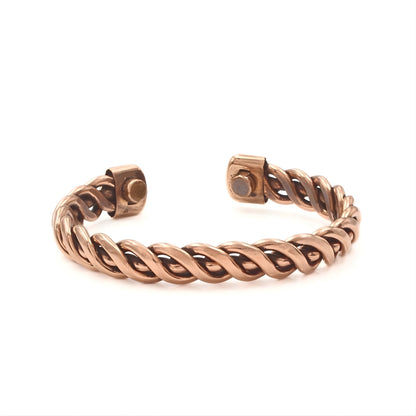 Pure Copper Crisscross Design Men's Cuff Bracelet