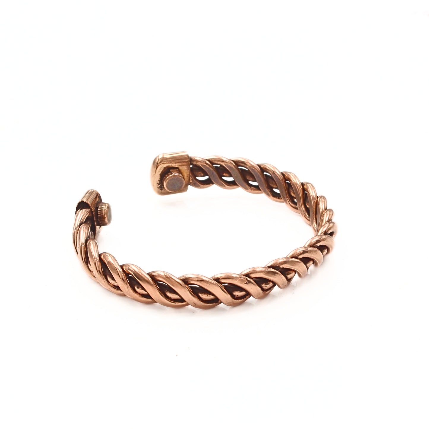 Pure Copper Crisscross Design Men's Cuff Bracelet
