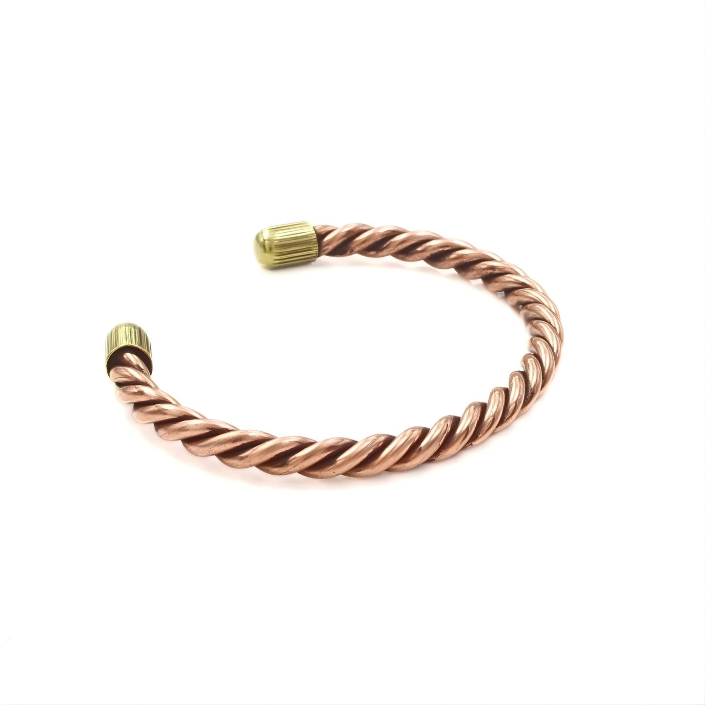 Twisted Copper Brass Cuff Bracelet