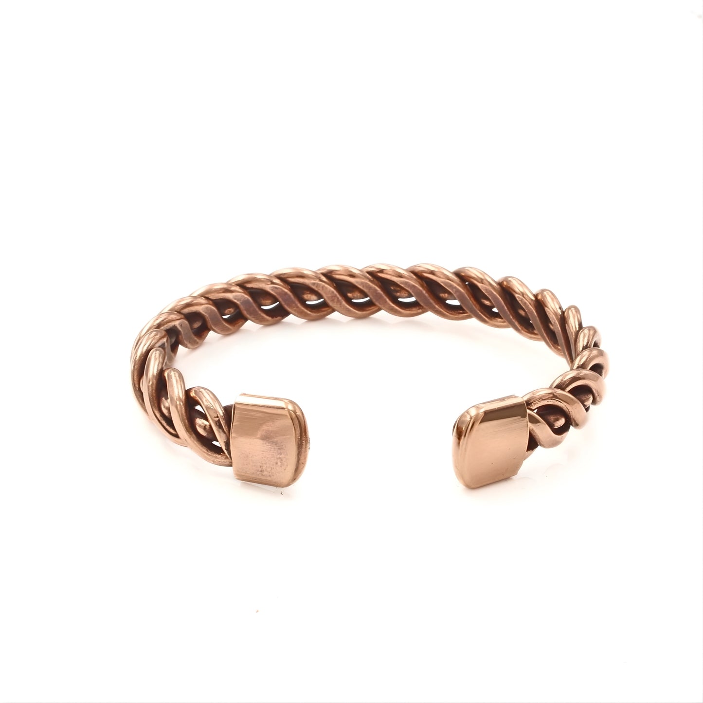 Pure Copper Crisscross Design Men's Cuff Bracelet