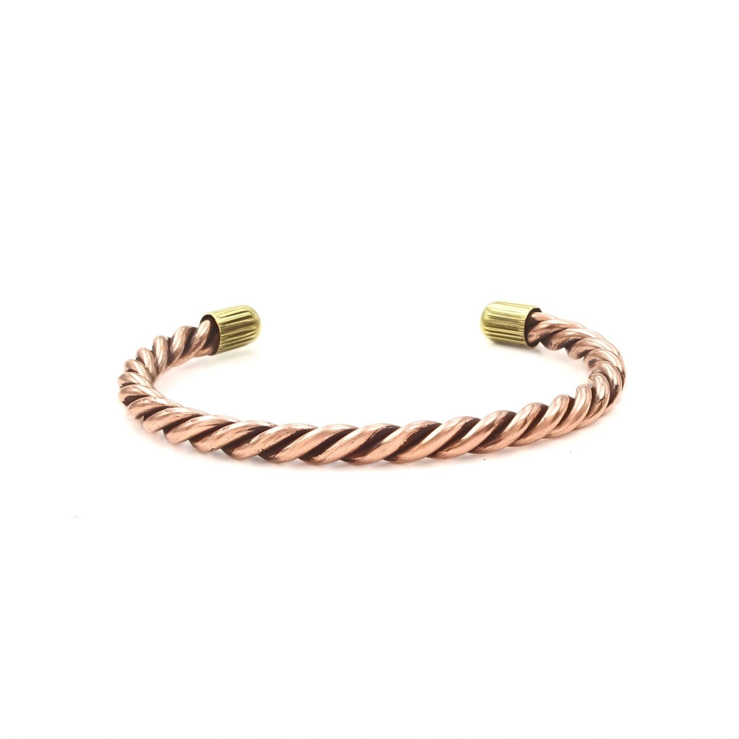 Twisted Copper Brass Cuff Bracelet
