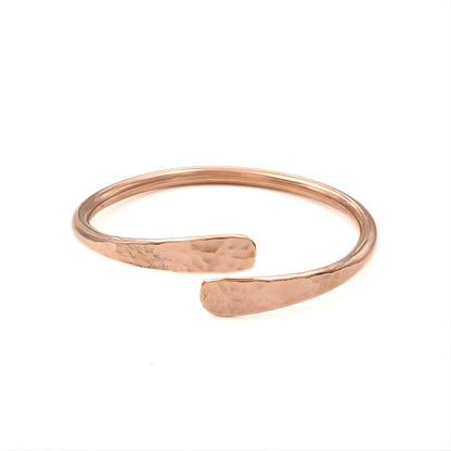 Solid Copper Hammered Tapered Men's Cuff Bracelet