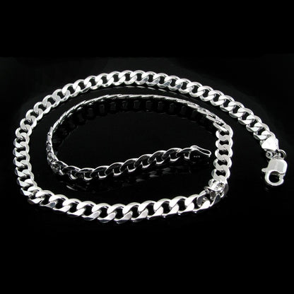 Solid 925 Sterling Silver Men's Neck Chain 20&quot;