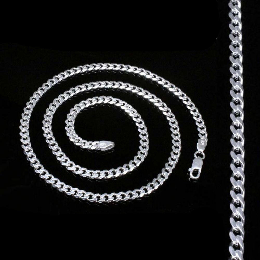 Real Solid Sterling Silver Link Design Chain 20"
