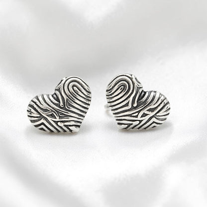 Love Heart 925 Silver Stud Earrings Perfect Little Gift of Women & Girls