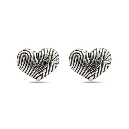 Love Heart 925 Silver Stud Earrings Perfect Little Gift of Women & Girls