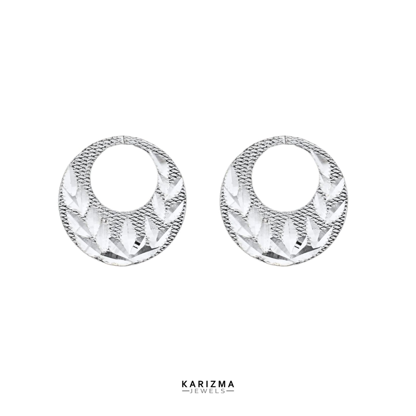 Real Silver Round Moon Shaped Nattiyan (Nanti) men women earring