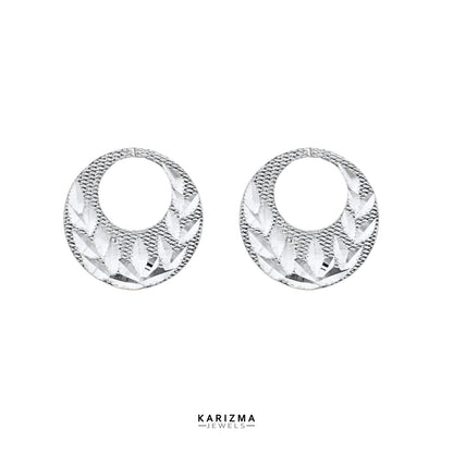 Real Silver Round Moon Shaped Nattiyan (Nanti) men women earring