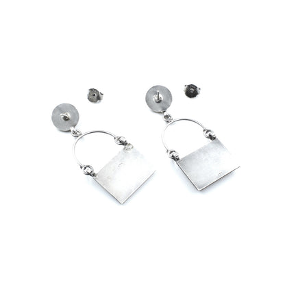 Women pure Silver Earrings with Push Back