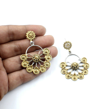 Hanging Silver Jhumki Earrings