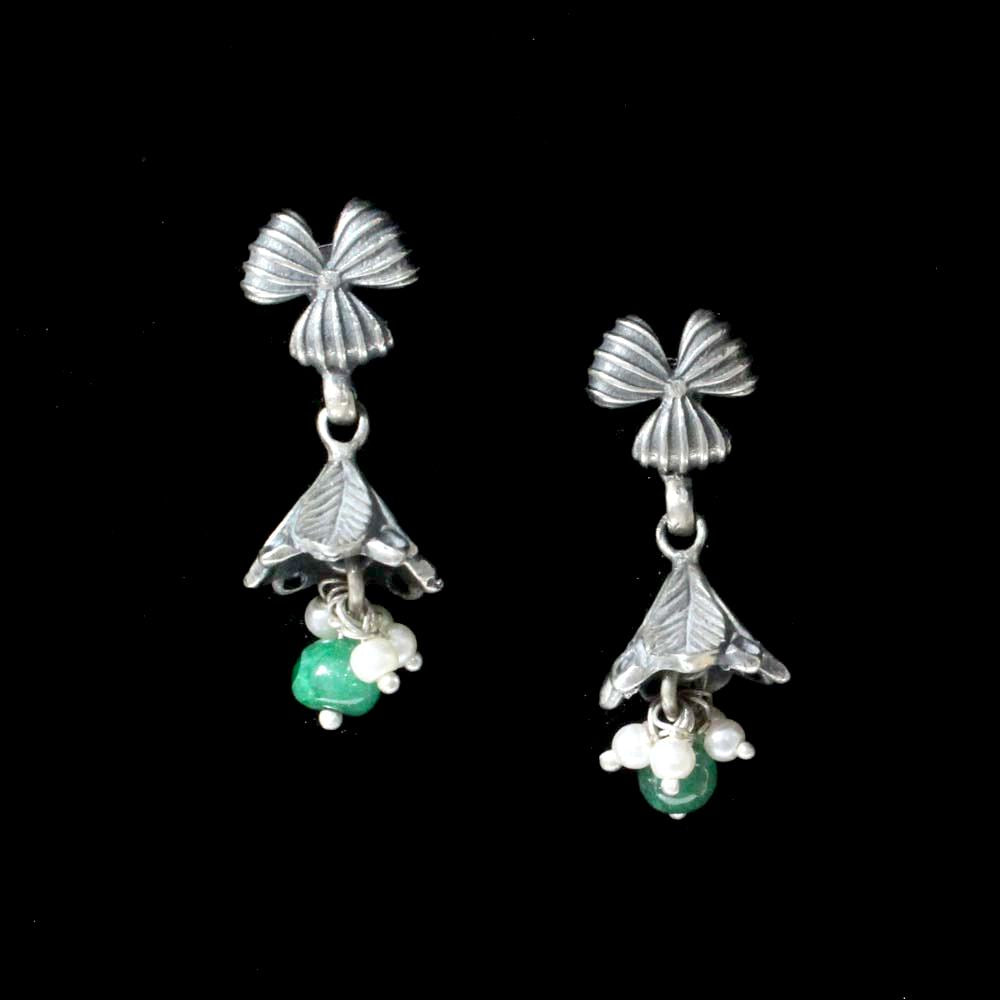 Indian Traditional Silver Jhumkas