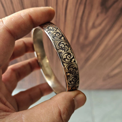 Premium Engraved Pure Bronze bangle Kansa Kada