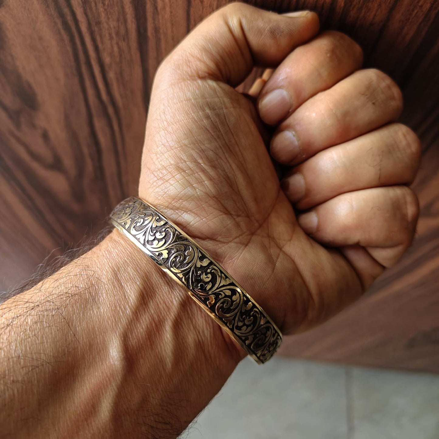 Premium Engraved Pure Bronze bangle Kansa Kada