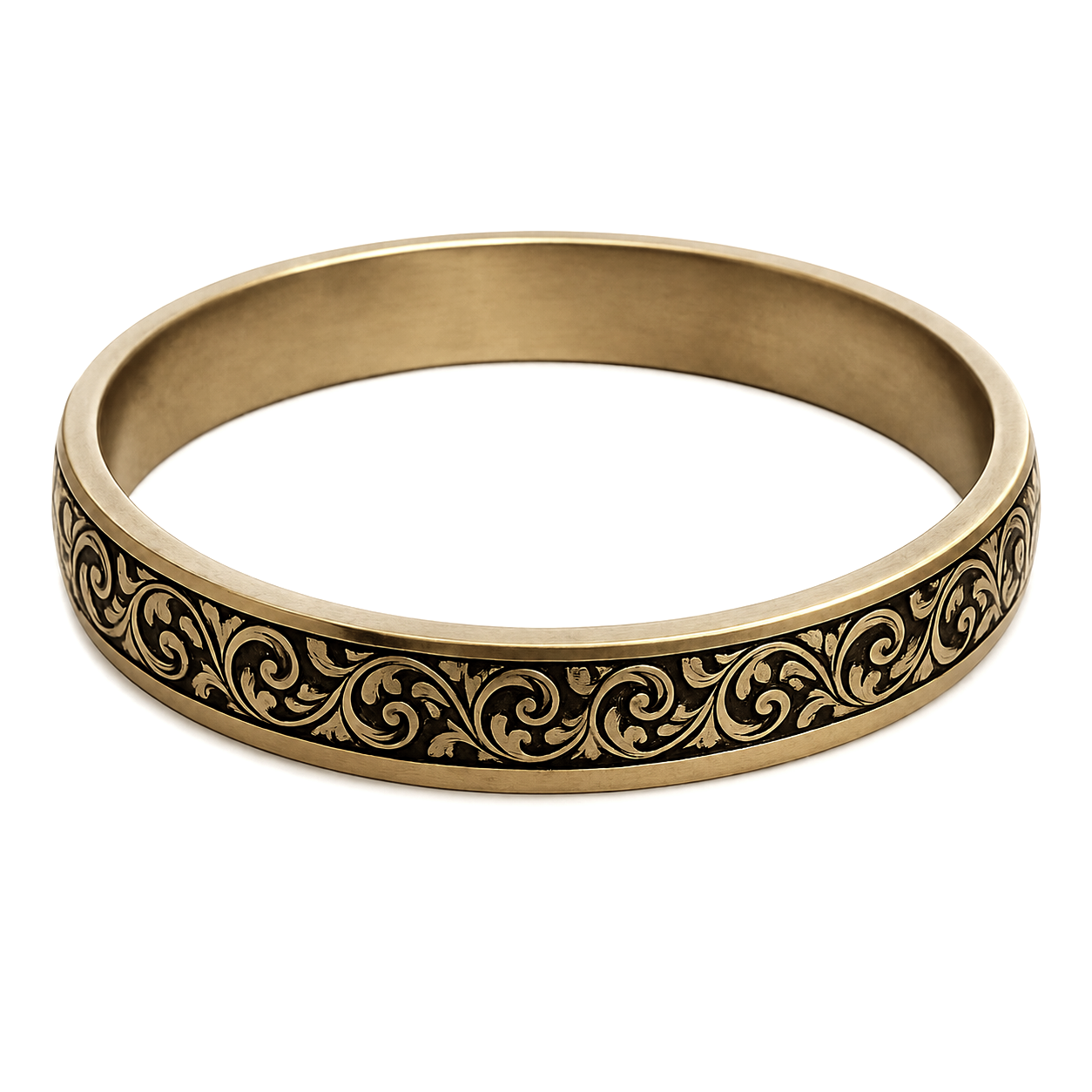 Premium Engraved Pure Bronze bangle Kansa Kada