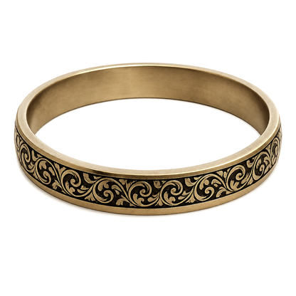 Premium Engraved Pure Bronze bangle Kansa Kada