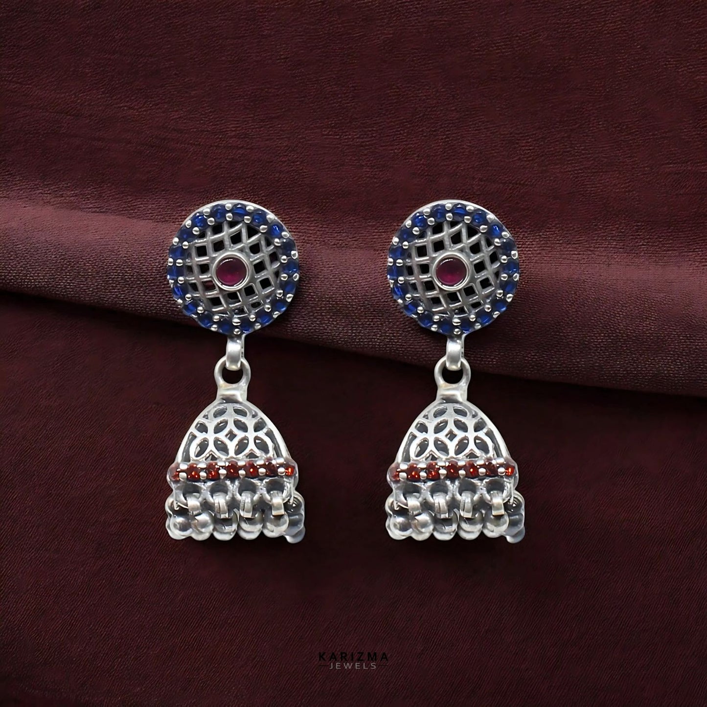 925 Sterling Silver handmade Oxidized gifting Jhumki Women Earrings