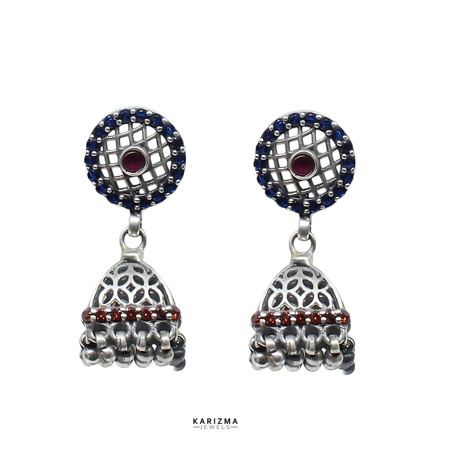 925 Sterling Silver handmade Oxidized gifting Jhumki Women Earrings