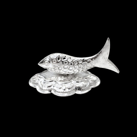 Hindu Religious Lord Vishnus Fish in Real Silver