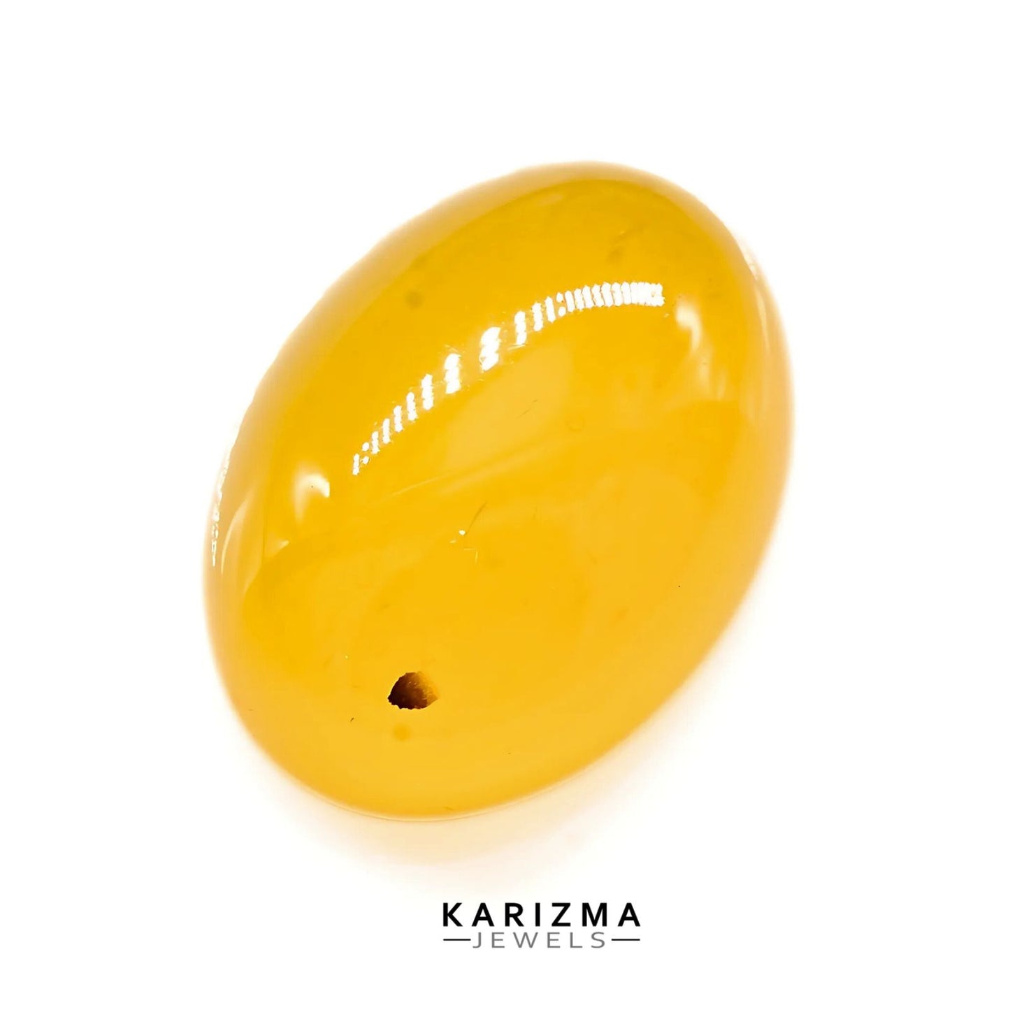 12.2Ct Natural Yellow Agate (Hakik) Oval Gemstone