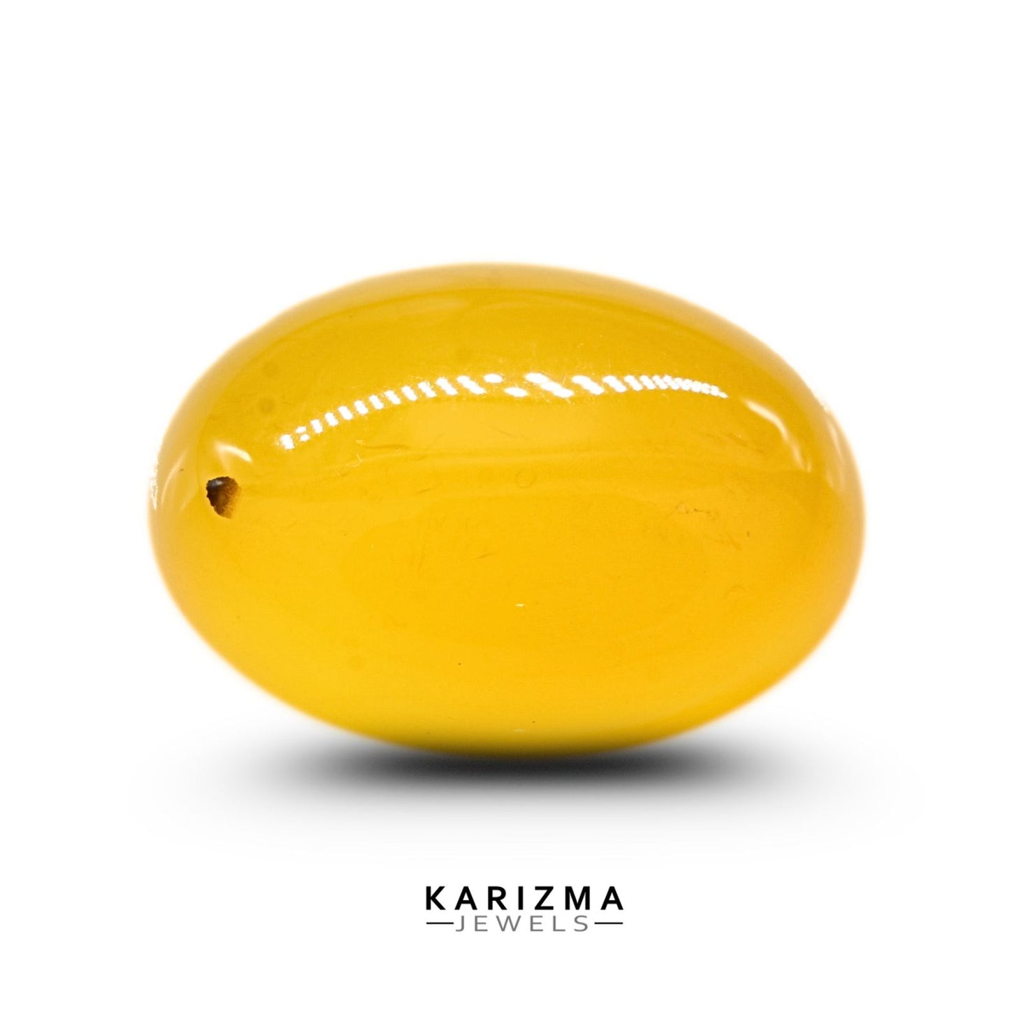 12.2Ct Natural Yellow Agate (Hakik) Oval Gemstone