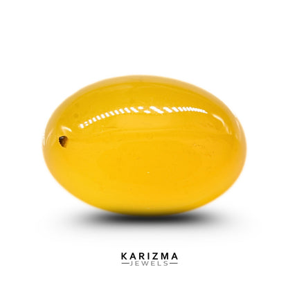 12.2Ct Natural Yellow Agate (Hakik) Oval Gemstone