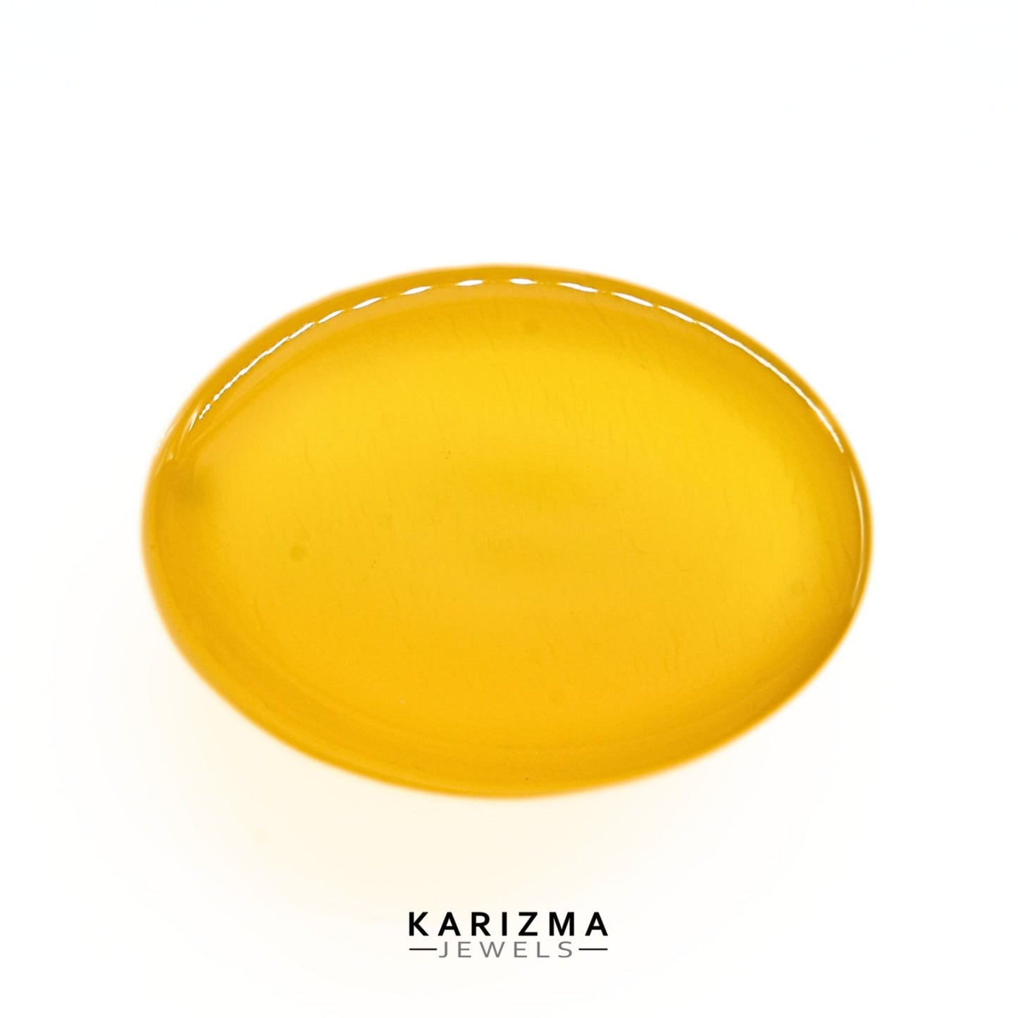 12.2Ct Natural Yellow Agate (Hakik) Oval Gemstone