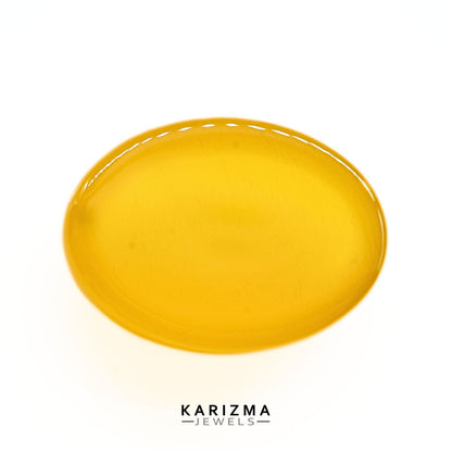 12.2Ct Natural Yellow Agate (Hakik) Oval Gemstone